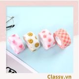  PK939 01 cuộn Băng dính washi tape họa tiết dễ thương hoạ tiết hấm bi nhiều màu,  trang trí sổ tay, văn phòng 