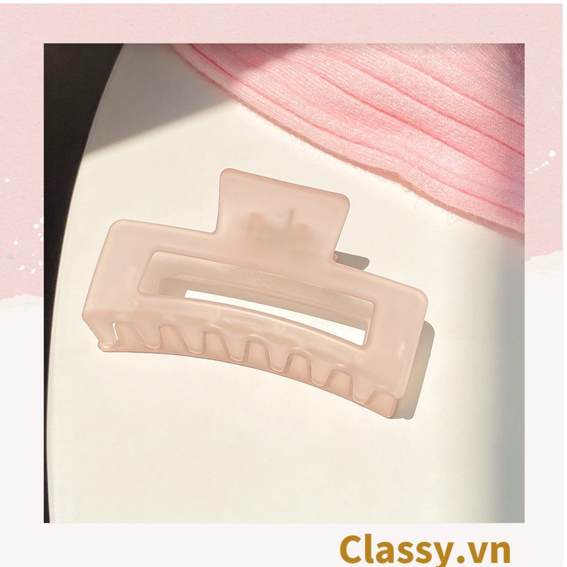 PK947 Kẹp càng cua kiểu mới; Tông màu hồng Họa tiết thạch jelly tông xanh thiên thanh thanh lịch nhiều kích thước