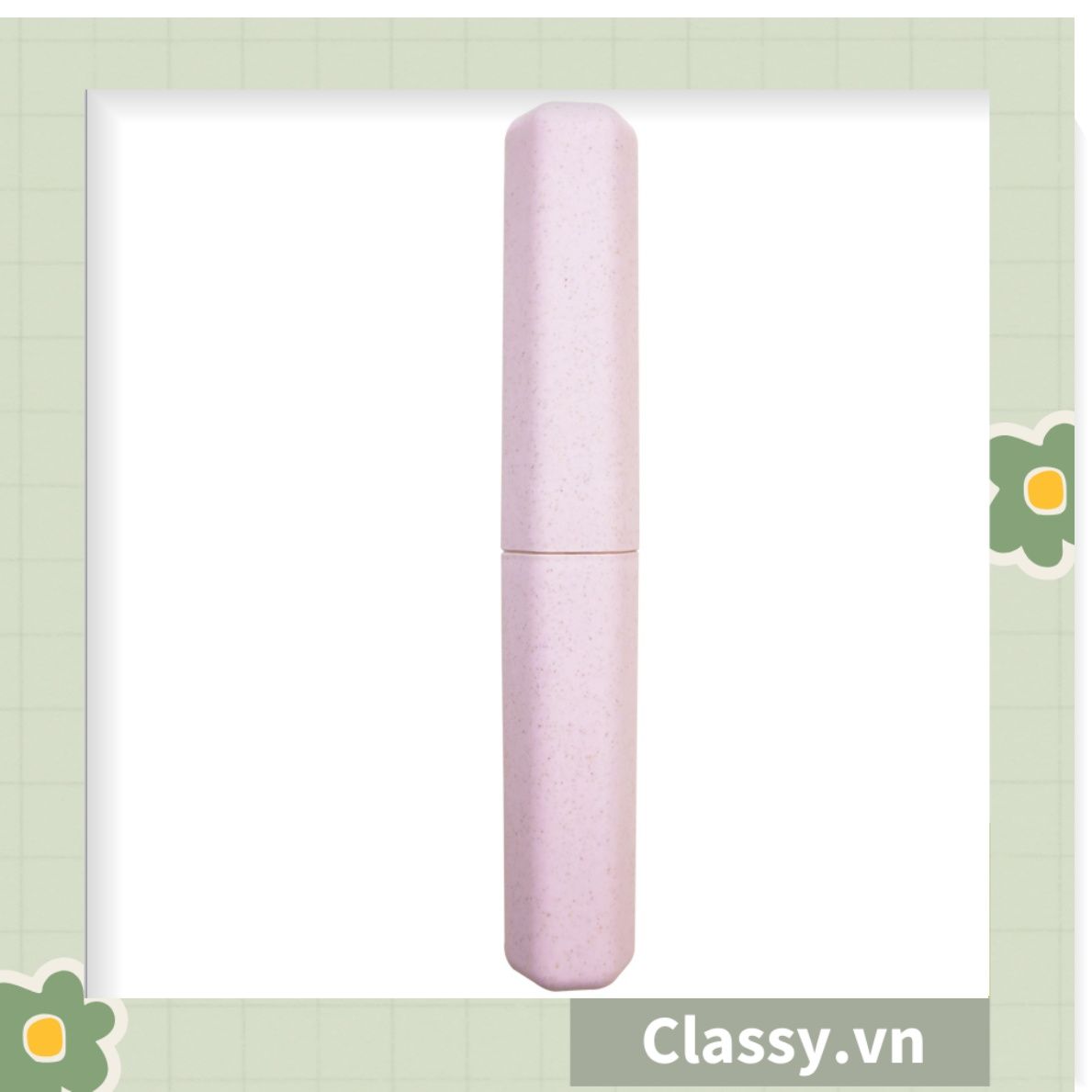 PK950 Hộp chứa bàn chải đi du lịch tiện lợi chất liệu lúa mạch, chất liệu tự nhiên thân thiện với môi trường