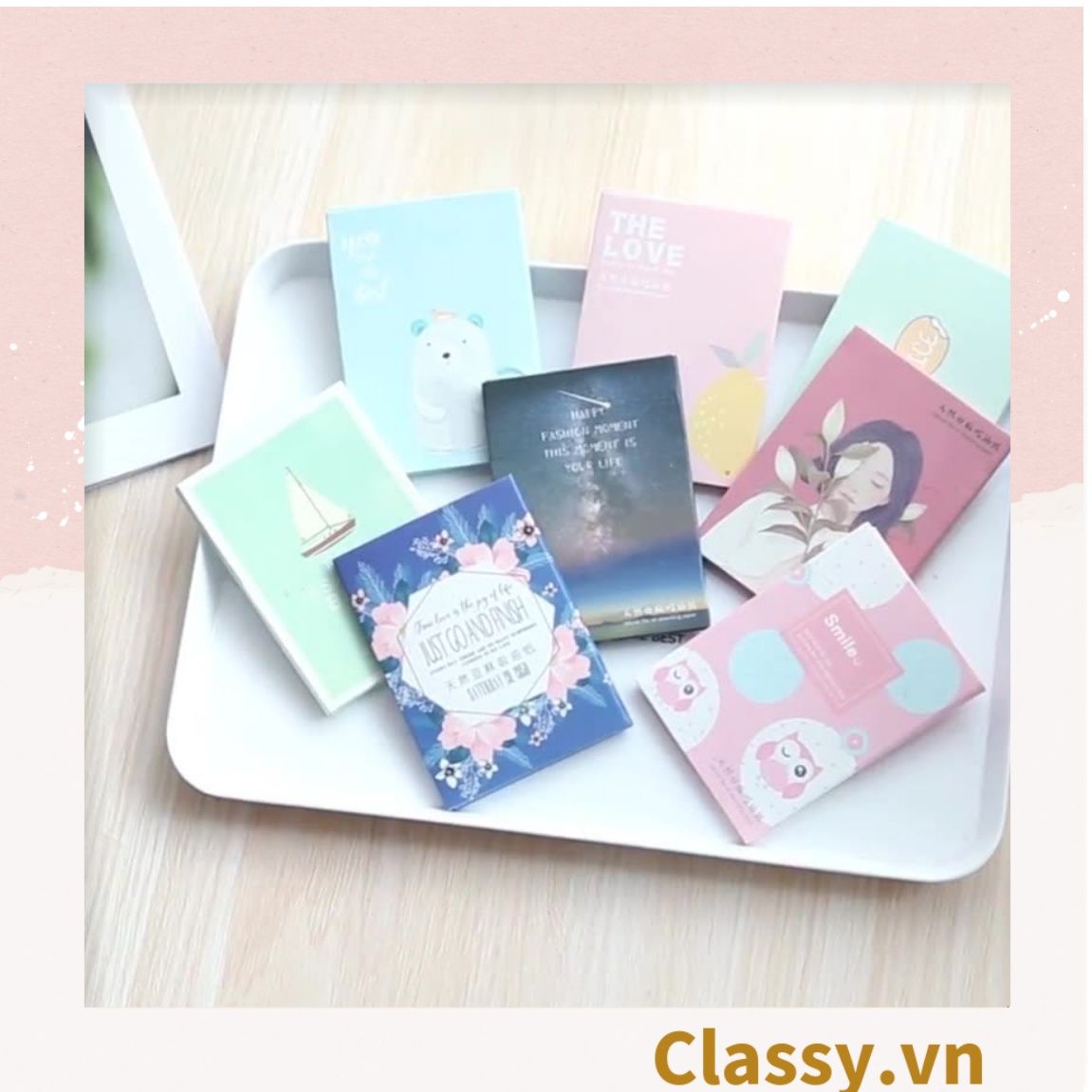 Bộ 50 miếng giấy thấm dầu màu xanh chiết xuất từ hạt lanh dành cho bạn gái Giấy thấm dầu cho da mặt PK954