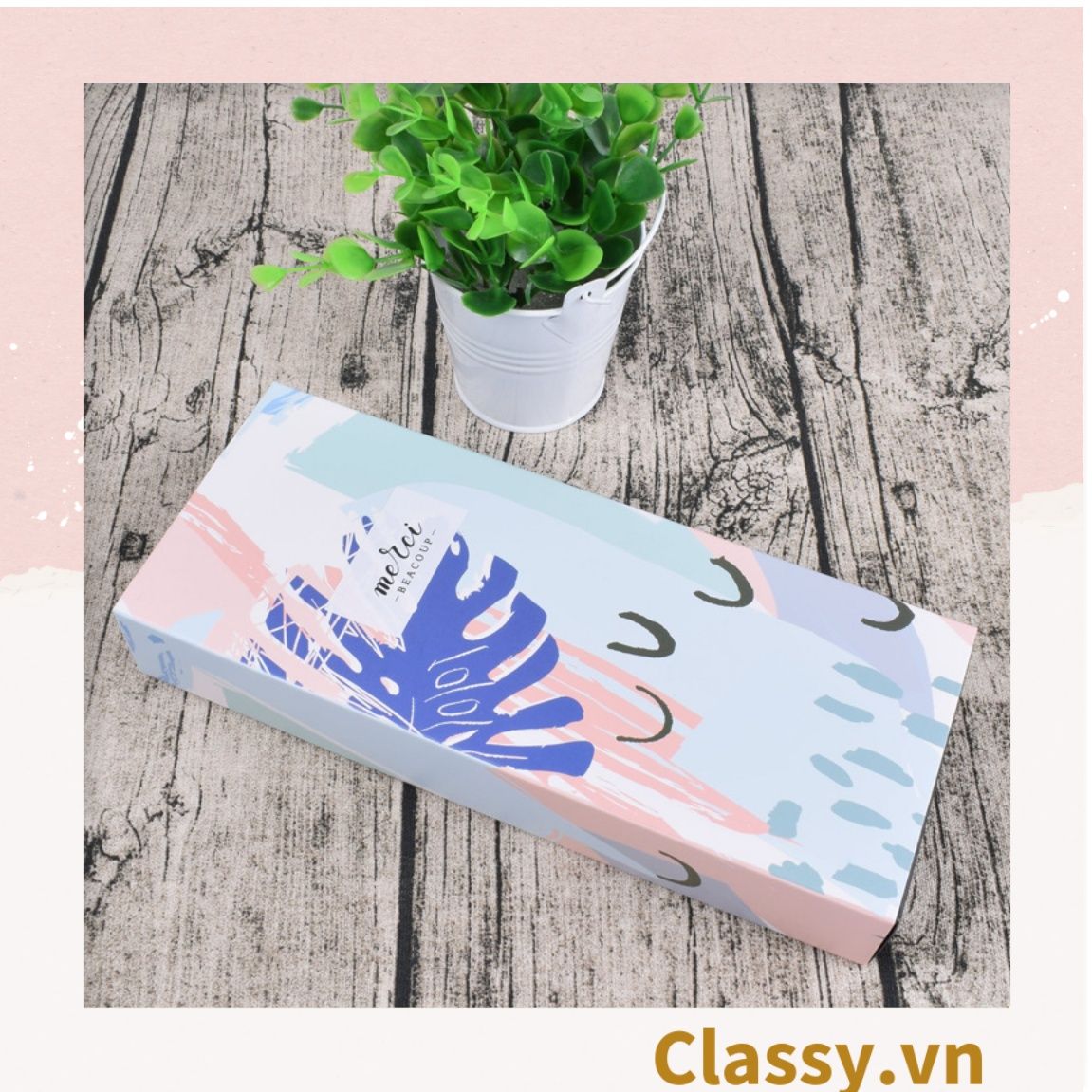 Hộp quà tặng đựng quà hình chữ nhật (không có ngăn chia), nhiều họa tiết dễ thương ngọt ngào Q1082