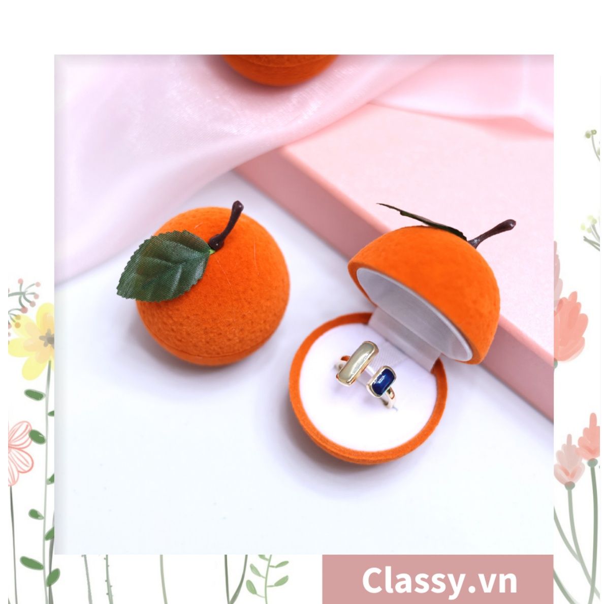 Hộp đựng nhẫn, đựng trang sức hình trái cây độc đáo Q1307