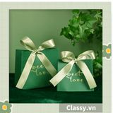  Classy Túi quà tặng, túi giấy Sweet love xanh lá sang trọng Q1348 