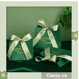  Classy Túi quà tặng, túi giấy Sweet love xanh lá sang trọng Q1348 