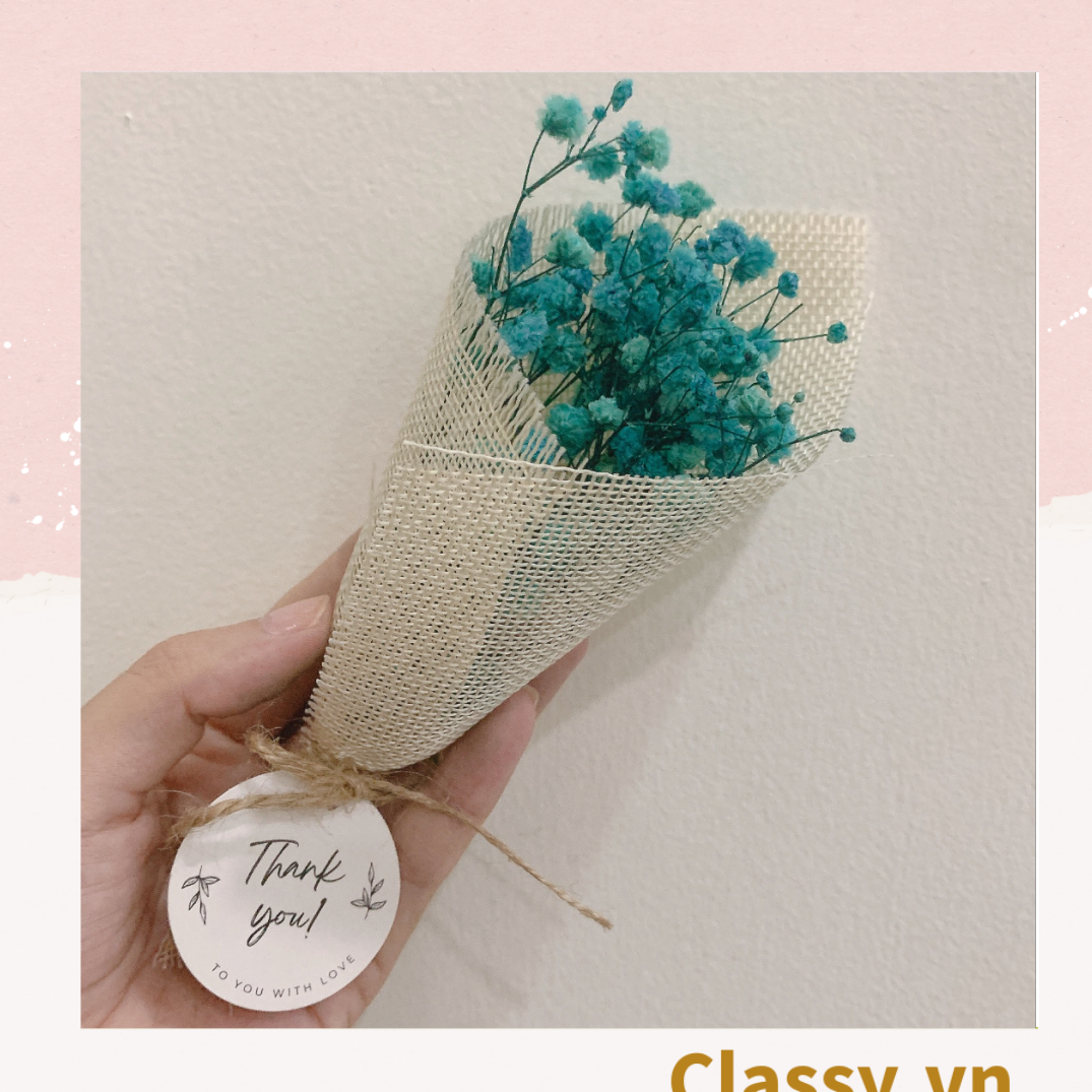  Bó hoa khô mini Classy nhiều màu sắc dùng làm quà tặng, đồ trang trí Q1361 