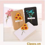  Classy Thiệp chúc mừng, thiệp giáng sinh có gắn hoa khô trang trí Q1366 