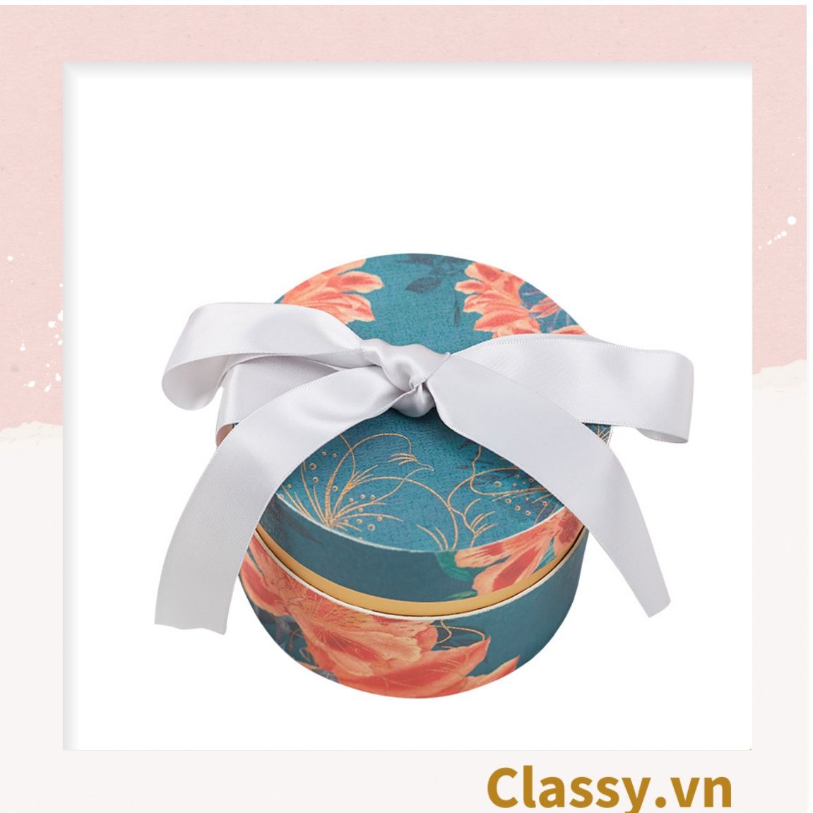 Classy Hộp quà thắt nơ kích thước 11x11x8CM, quà tặng sang trọng Q1481