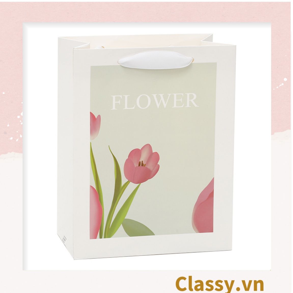 Classy Túi giấy chất liệu dày dặn, quà tặng, đi shopping tiện lợi Q1495