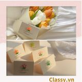  Classy Thiệp chúc mừng, thiệp đính hoa nhựa đẹp tinh tế, quà tặng sinh nhật, lễ hội Q1496 