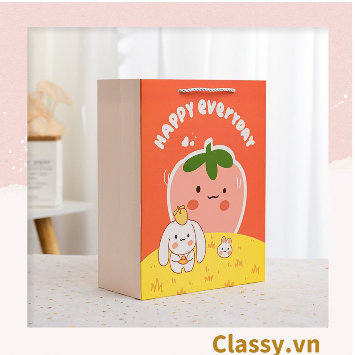Classy Túi giấy hoa nhiều kích cỡ, phù hợp nhiều dịp sử dụng Q1500
