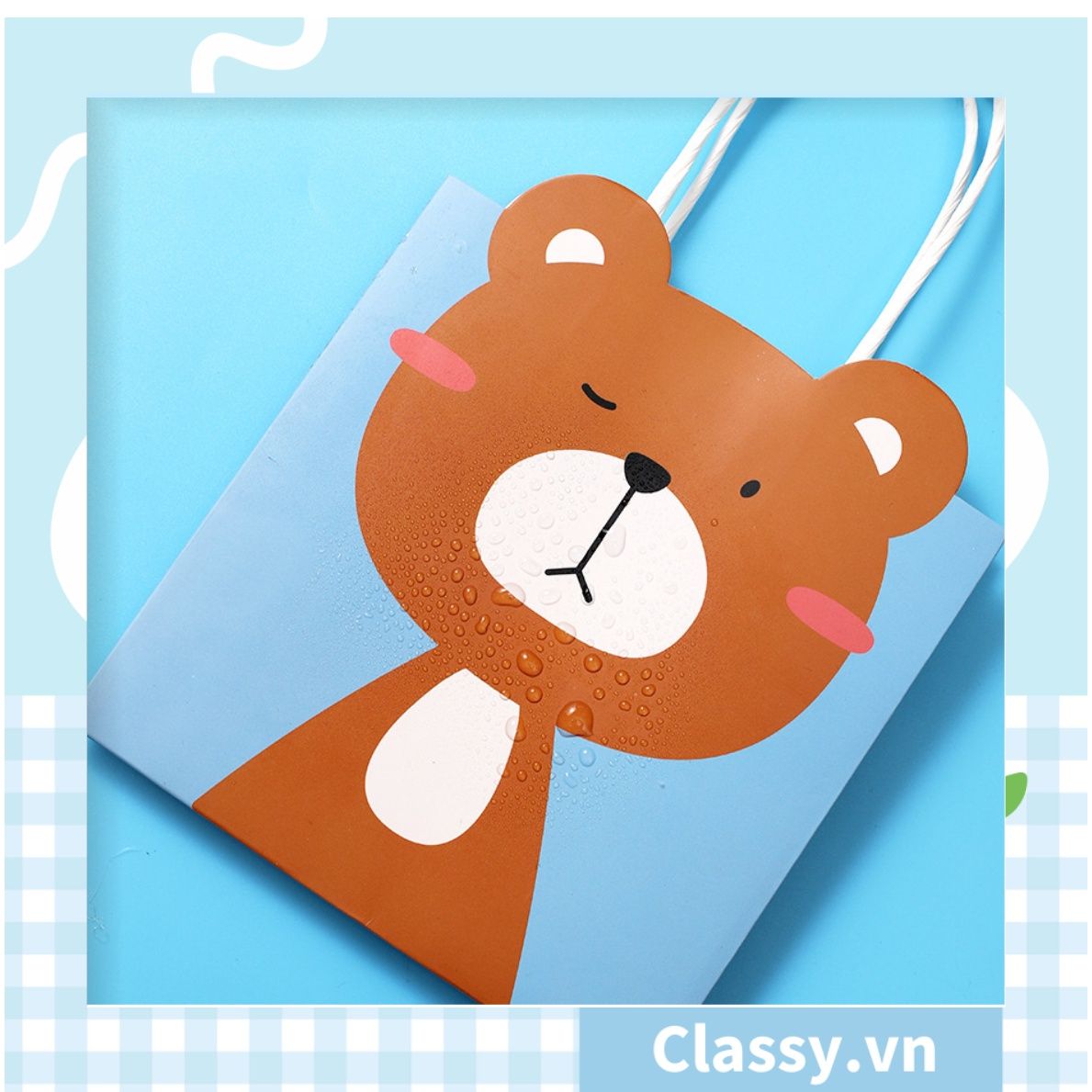 Classy Túi quà tặng, túi giấy quai xách hình con vật siêu dễ thương Q1548