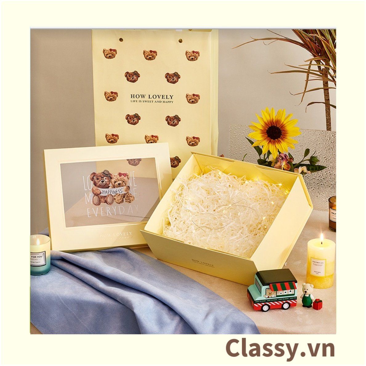 Classy Hộp quà tặng, Túi quà tặng dễ thương, quà sinh nhật, kỷ niệm Q1550