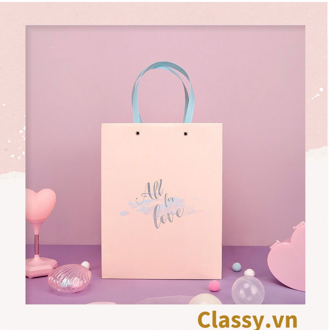  Classy Hộp quà tặng, Túi quà tặng tông hồng dễ thương, quà sinh nhật, kỷ niệm Q1551 