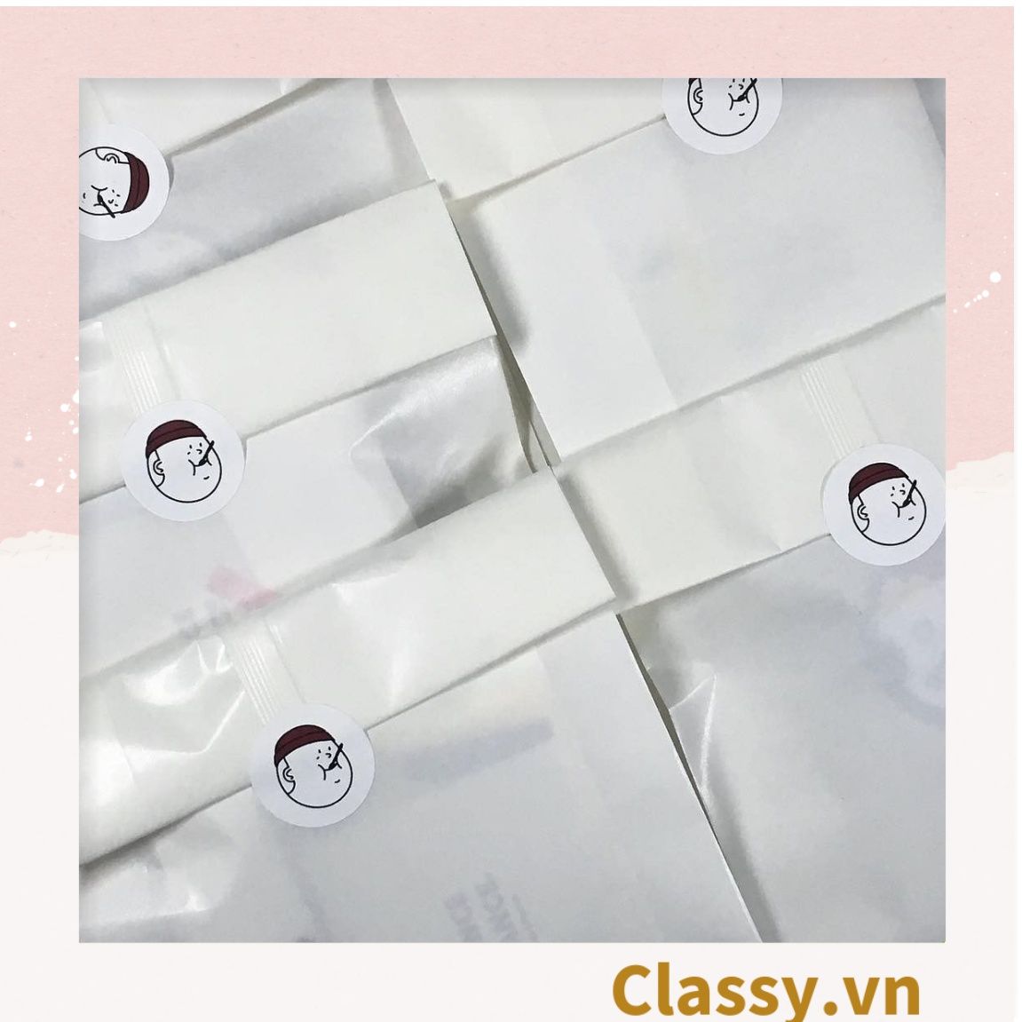 Cuộn 500 Sticker nhiều kích thước, trơn chưa in, khách hàng mua về in logo thương hiệu, dán bao bì, bánh, đồ handmade vvv Q1685
