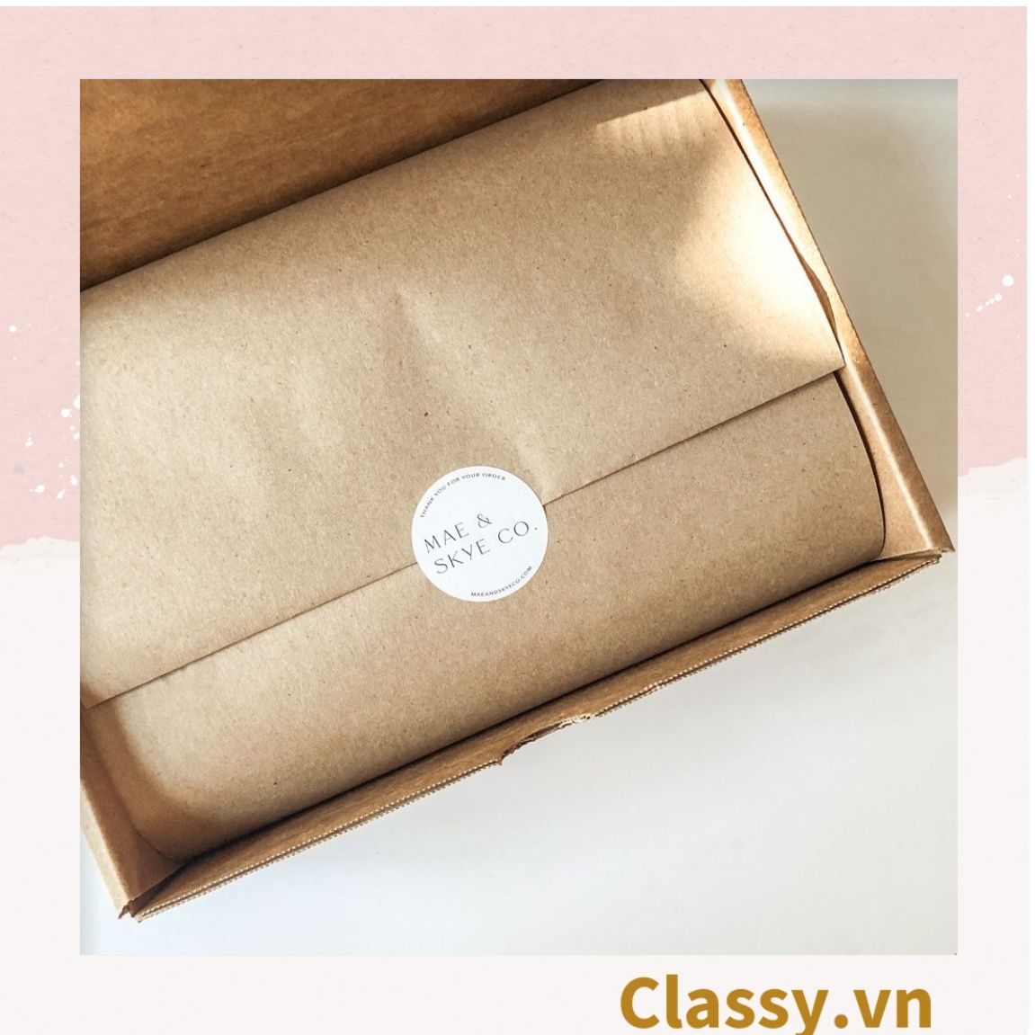 Cuộn 500 Sticker nhiều kích thước, trơn chưa in, khách hàng mua về in logo thương hiệu, dán bao bì, bánh, đồ handmade vvv Q1685