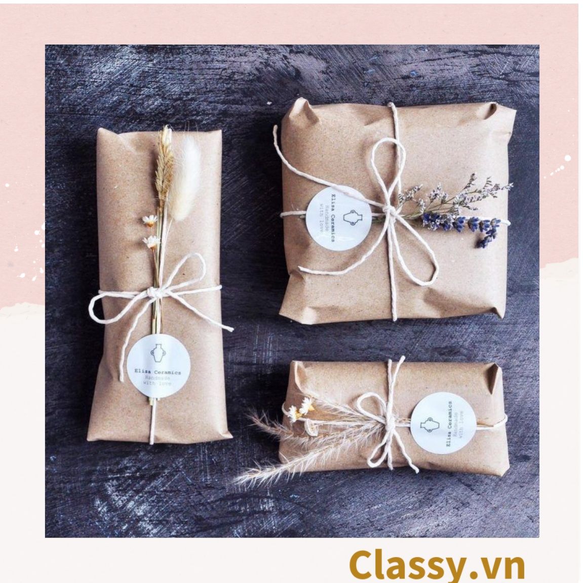Cuộn 500 Sticker nhiều kích thước, trơn chưa in, khách hàng mua về in logo thương hiệu, dán bao bì, bánh, đồ handmade vvv Q1685