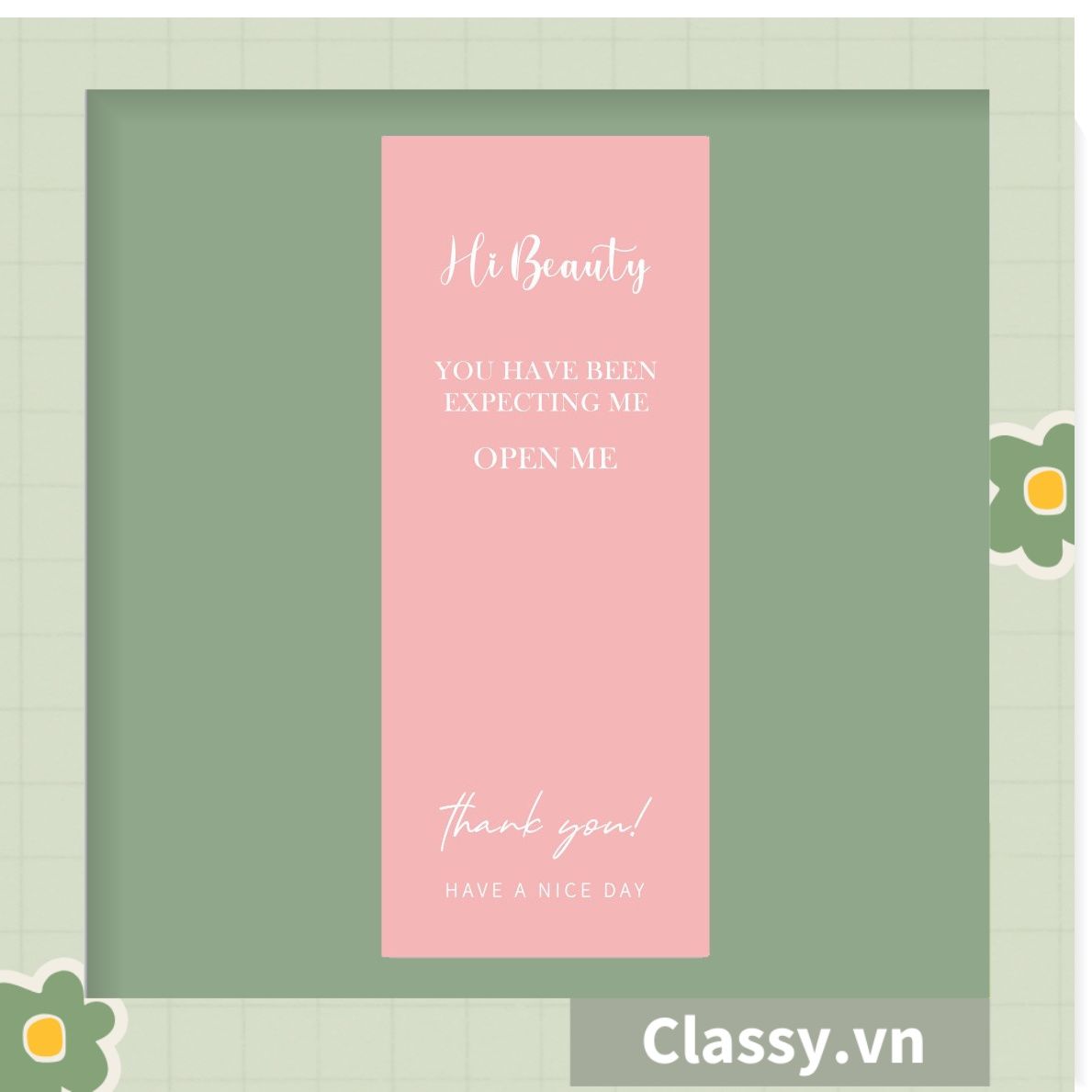 Bộ 50 Nhãn dán hộp sticker 6*15cm giấy C bóng họa tiết vintage dùng để trang trí, niêm phong Q1702
