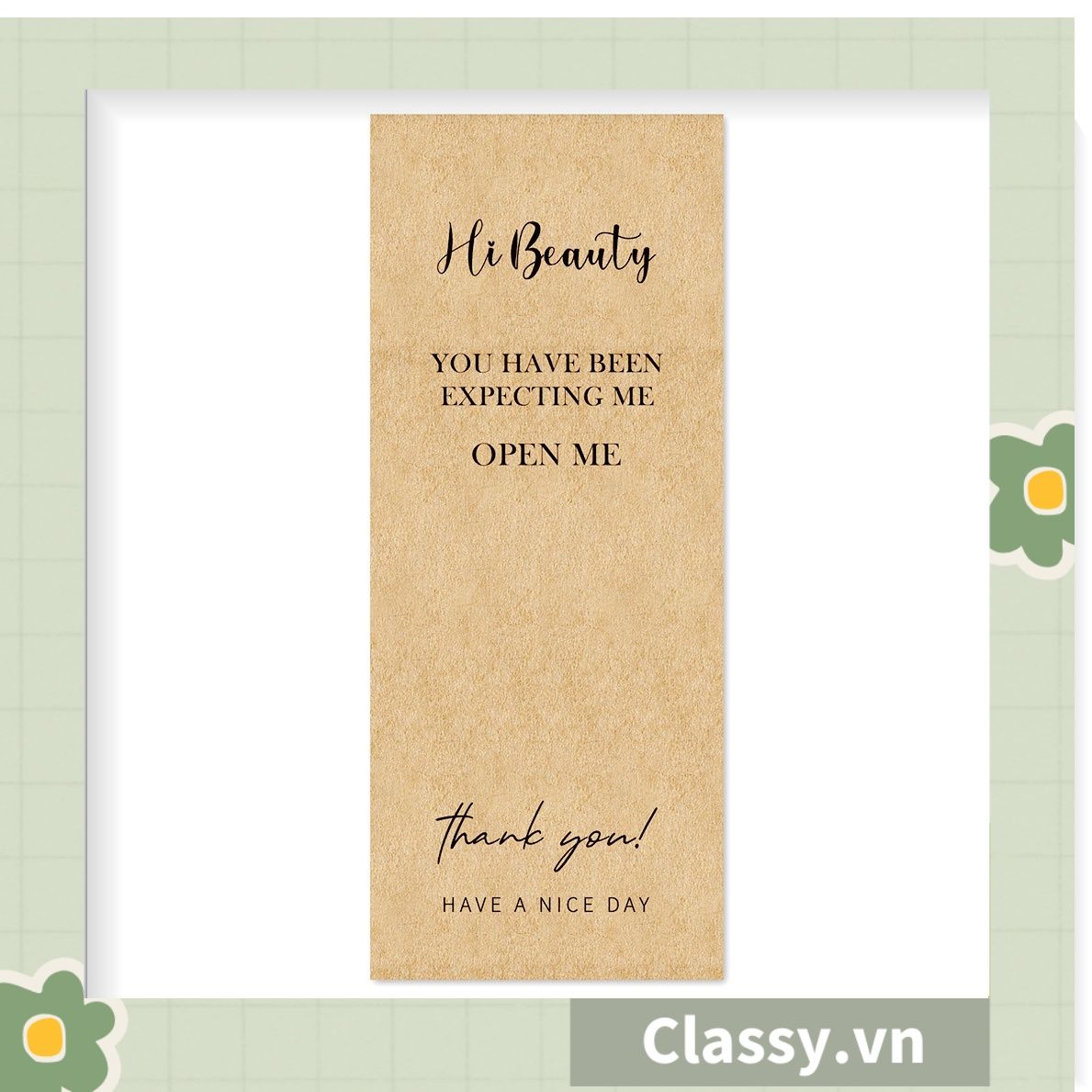 Bộ 50 Nhãn dán hộp sticker 6*15cm giấy C bóng họa tiết vintage dùng để trang trí, niêm phong Q1702