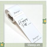  Bộ 50 Nhãn dán hộp sticker 6*15cm giấy C bóng họa tiết vintage dùng để trang trí, niêm phong Q1702 