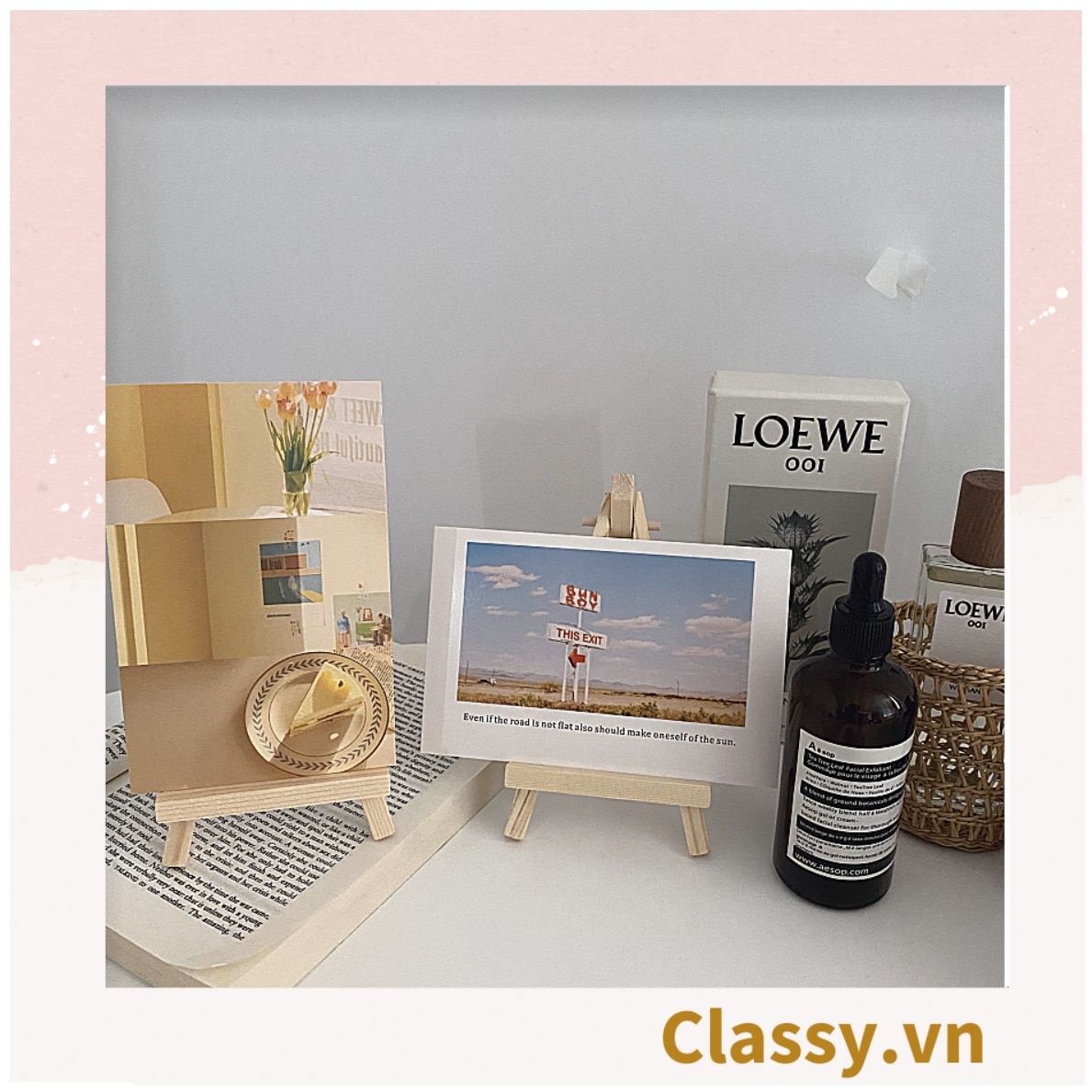 Set nhiều Thẻ ảnh, postcard Classy làm từ bìa cứng phong cách trang trí nhật ký/sách ảnh, dán tường, làm tranh Q1746