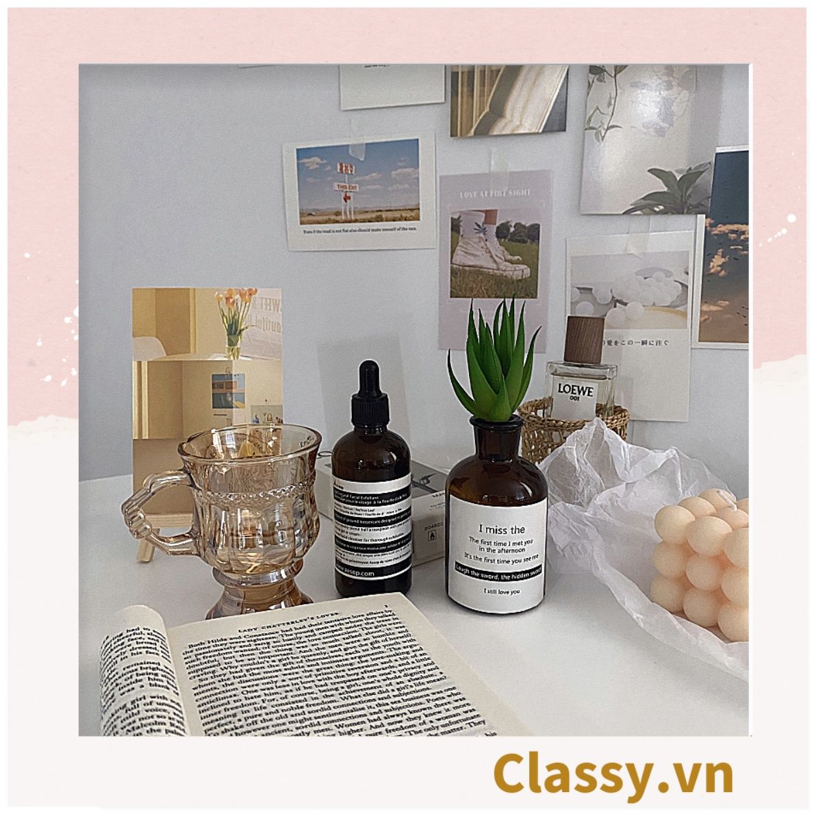 Set nhiều Thẻ ảnh, postcard Classy làm từ bìa cứng phong cách trang trí nhật ký/sách ảnh, dán tường, làm tranh Q1746