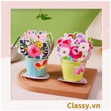  Bó Hoa Chúc Mừng Sinh Nhật, ngày lễ Bằng Giấy Cứng Cáp handmade 3D ba chiều thiệp chúc mừng Q1760 