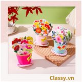  Bó Hoa Chúc Mừng Sinh Nhật, ngày lễ Bằng Giấy Cứng Cáp handmade 3D ba chiều thiệp chúc mừng Q1760 