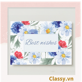  Thiệp Best Wishes kèm phong bì, Kích thước 115 X 82 MM Q1799 - Được in bởi Classy 