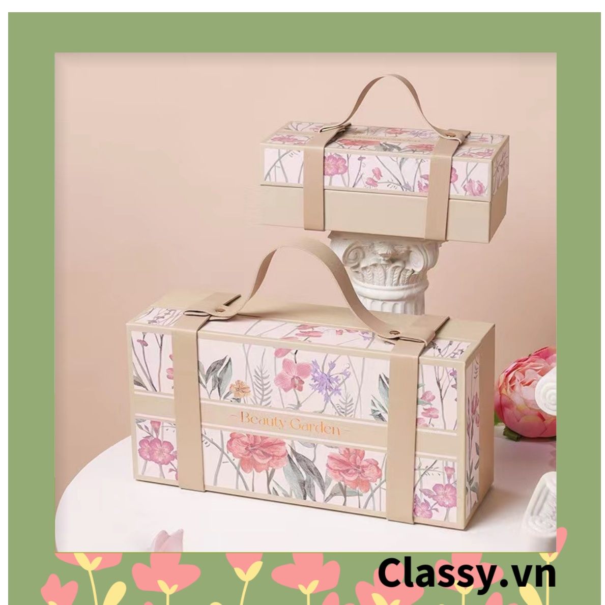 Classy Hộp giấy không kèm quai xách quai da, hộp cứng đựng rượu vang các loại , bằng giấy đựng chai đơn 500 ML Q1801
