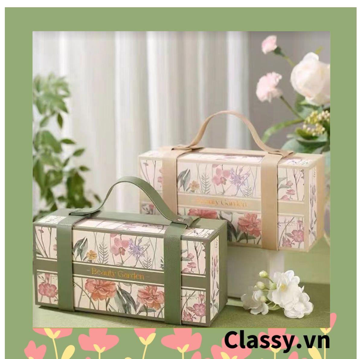  Classy Hộp giấy quai xách quai da, hộp cứng đựng rượu vang các loại , bằng giấy đựng chai đơn 500 ML Q1801 