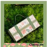  Classy Hộp giấy quai xách quai da, hộp cứng đựng rượu vang các loại , bằng giấy đựng chai đơn 500 ML Q1801 