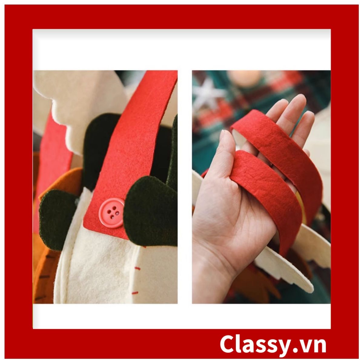 Túi Quà Giáng Sinh Túi vải không dệt đựng quà giáng sinh, trang trí nhà cửa, cây thông Q1803