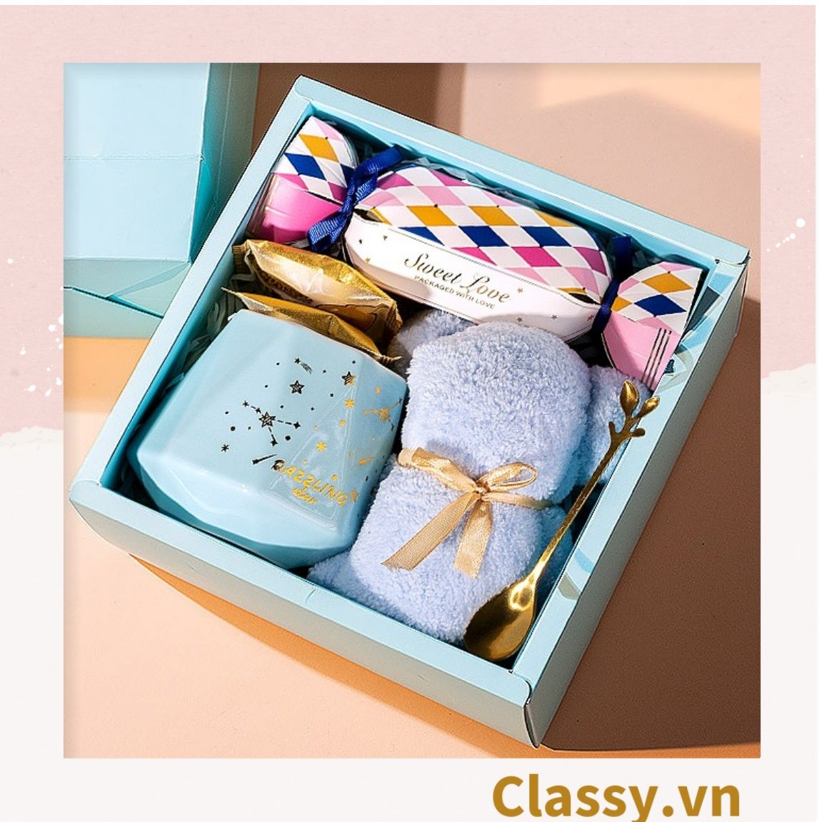 XÉ LẺ túi giấy +Hộp quà lớn quà tặng kích thước 19 * 19 * 8.5cm cho trẻ em (Q488)