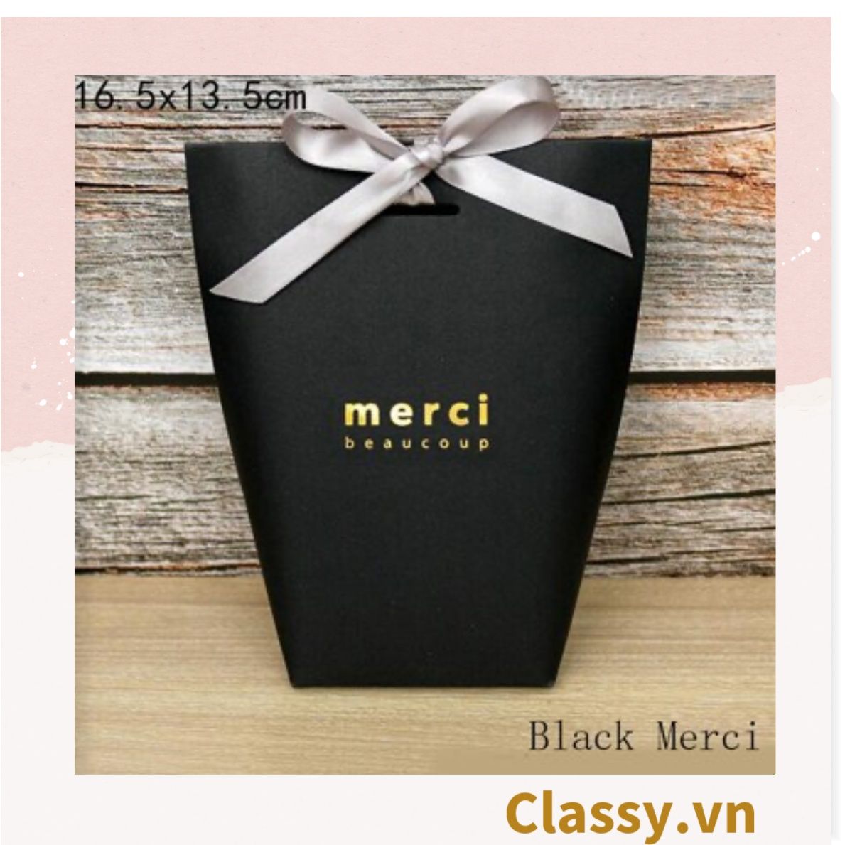 Túi giấy đựng quà Size Trung (đã bao gồm nơ) đơn sắc dễ thương 8x5,5x16,5cm đựng son, trang sức, nước hoa Q558