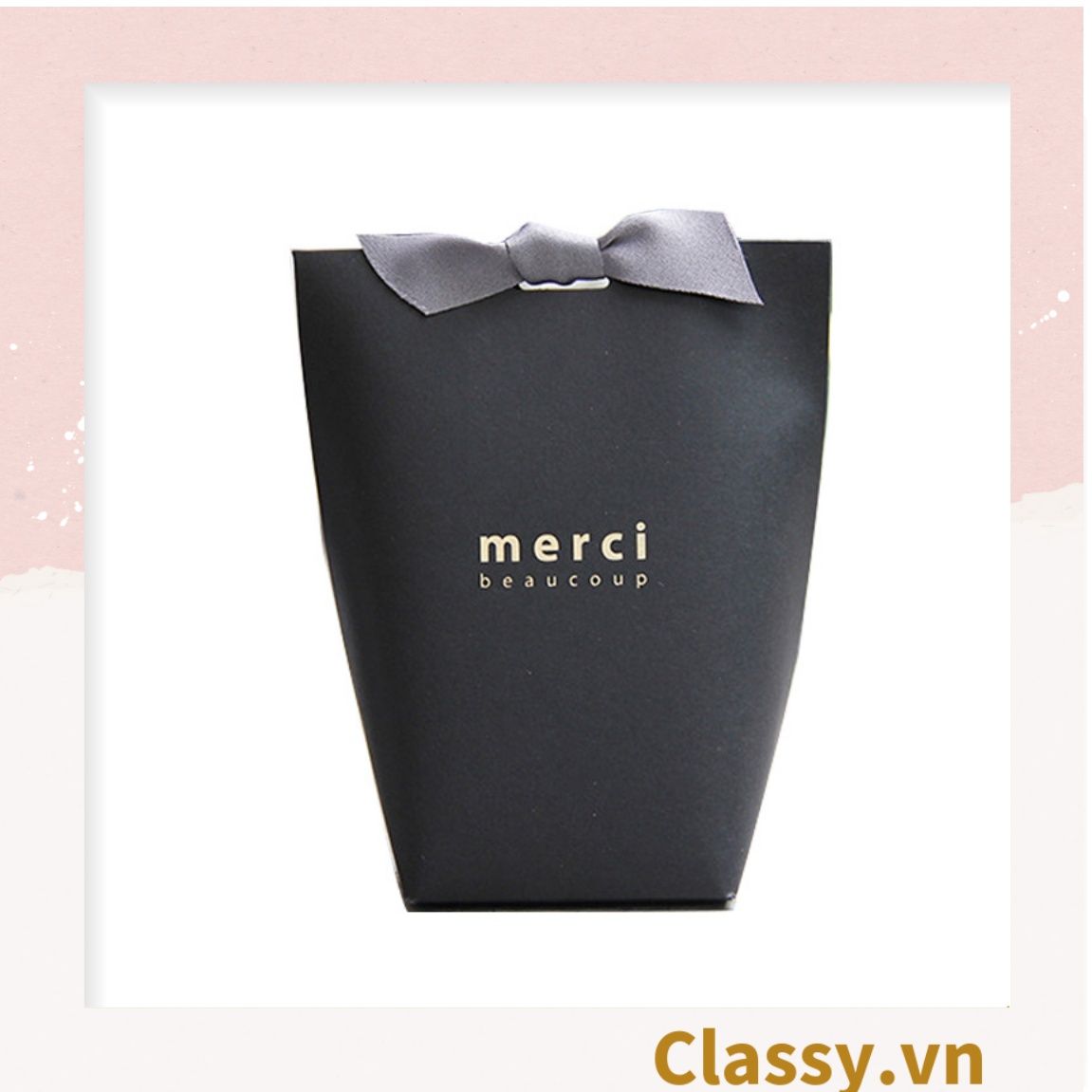 Túi giấy đựng quà Size Trung (đã bao gồm nơ) đơn sắc dễ thương 8x5,5x16,5cm đựng son, trang sức, nước hoa Q558