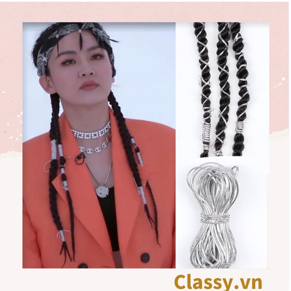 CUỘN 10 MÉT Dây Ruy băng hợp kim nhôm không co giãn kim tuyến mảnh, dùng Q563