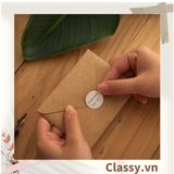  Thiệp Cổ điển Vintage in hình lá cây hoặc hoa vintage, giấy art sang trọng kèm phong bì giấy kraft và nhãn dán sticker Q625 