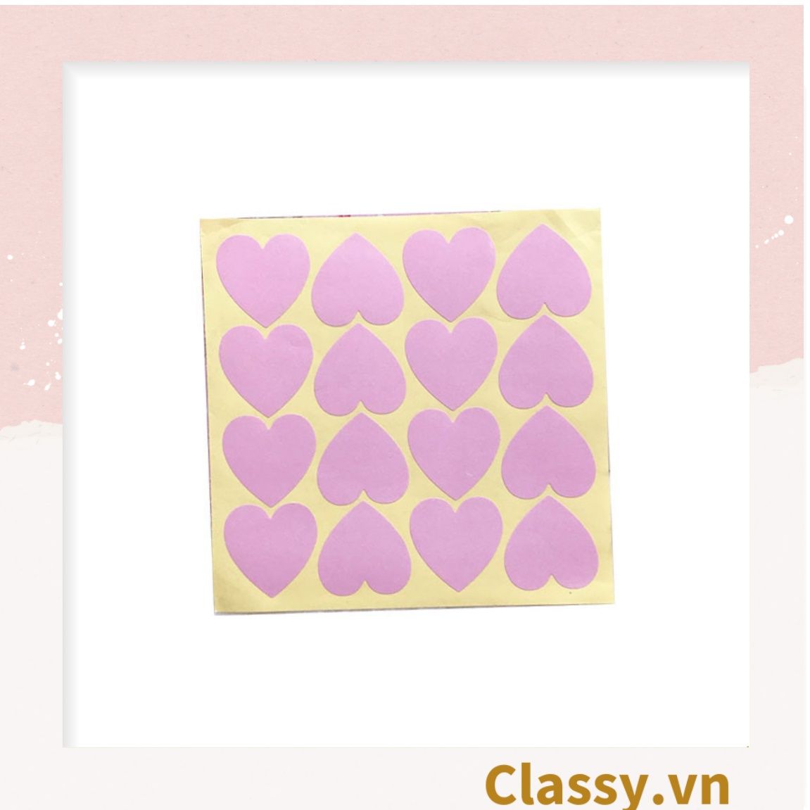 Bộ 16 Sticker hình trái tim dán hộp bánh handmade, quà tặng DYI dễ thương, tem dán quà tặng, túi giấy, thiệp, hộp quà tặng Q680