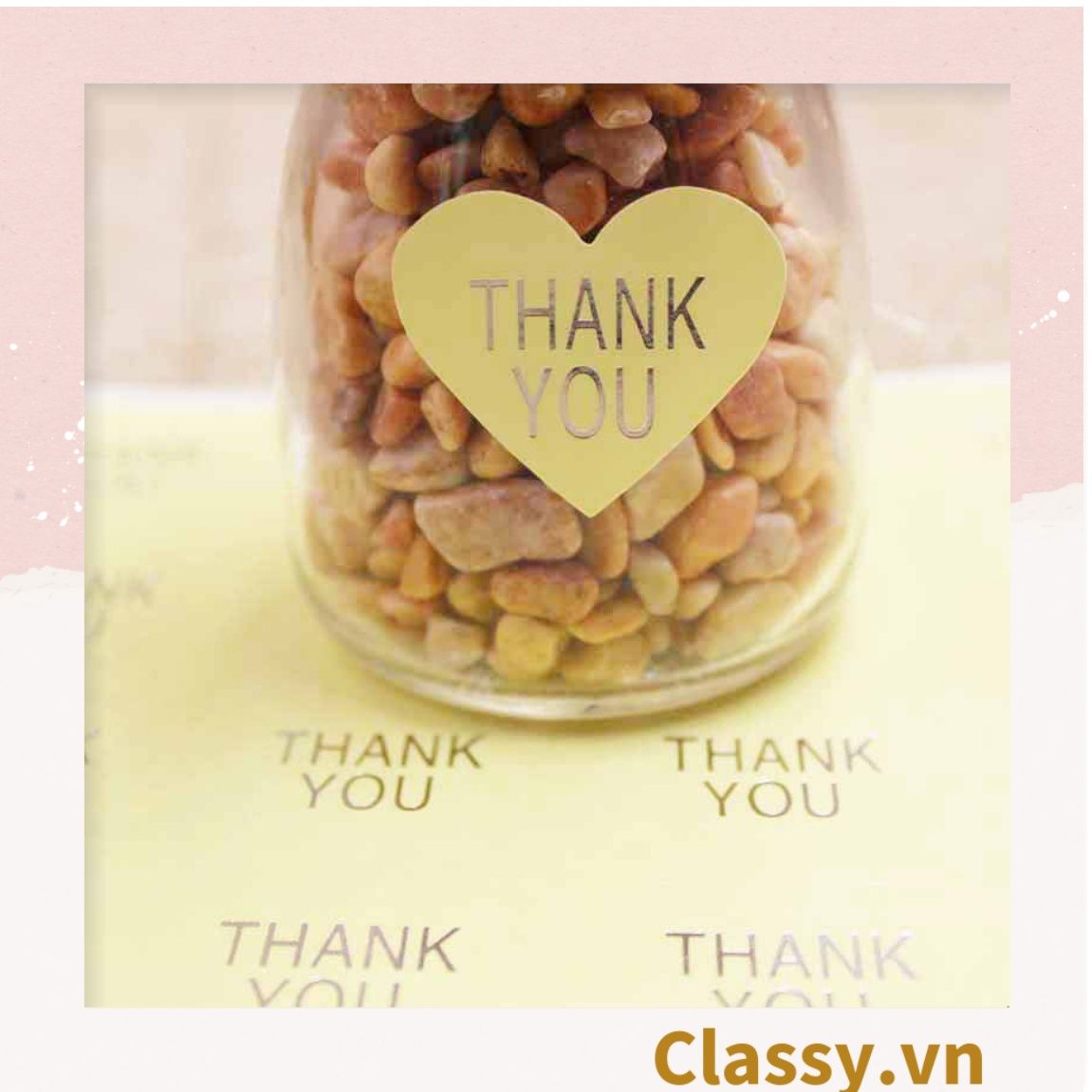 Bộ 16 Sticker hình trái tim dán hộp bánh handmade, quà tặng DYI dễ thương, tem dán quà tặng, túi giấy, thiệp, hộp quà tặng Q680