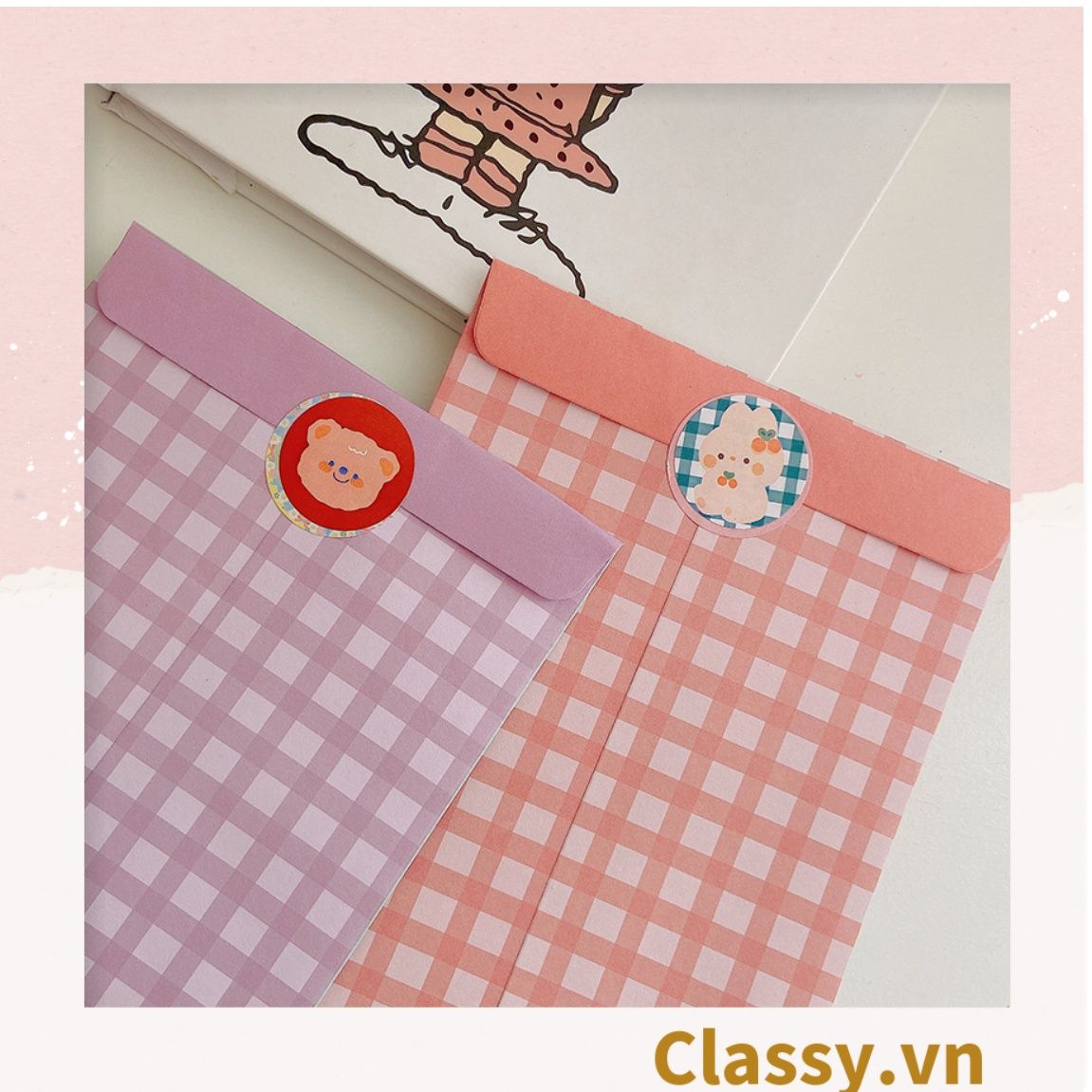 Cuộn 500 Sticker 2.5CM Thank you dán niêm phong túi giấy, hộp bánh handmade, tem dán thiệp, hộp quà tặng Q686