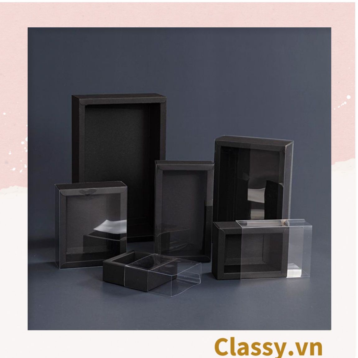 Túi giấy đựng quà Cao 33 * Rộng 18 * Ngang 6 cm họa tiết đá cẩm thạch trơn Q690