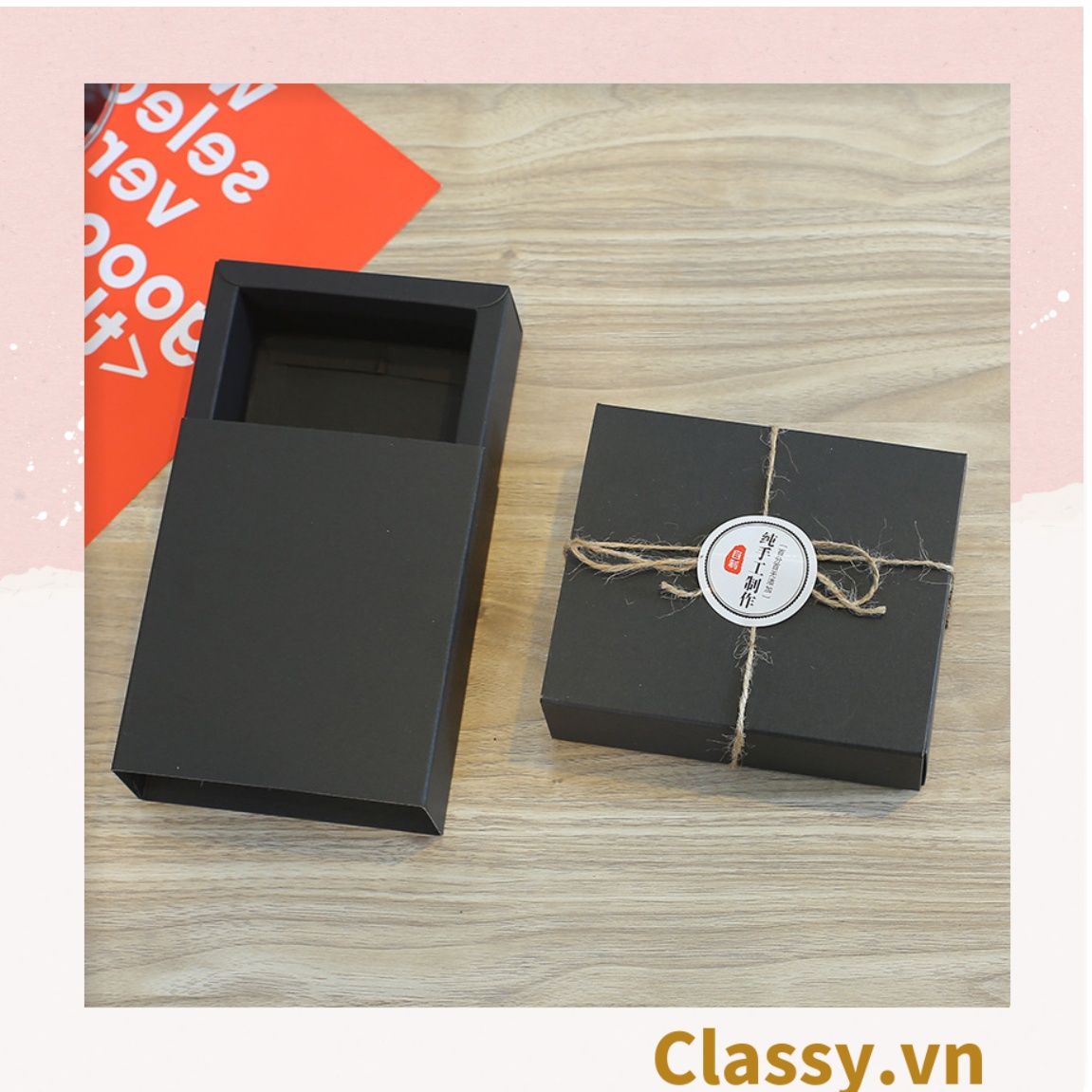 Túi giấy đựng quà Cao 33 * Rộng 18 * Ngang 6 cm họa tiết đá cẩm thạch trơn Q690