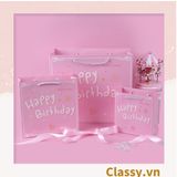  Túi giấy đựng quà in chữ Happy Birthday dây quai dù dễ thương, nhiều kích cỡ cực xinh Q720 