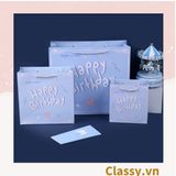  Túi giấy đựng quà in chữ Happy Birthday dây quai dù dễ thương, nhiều kích cỡ cực xinh Q720 