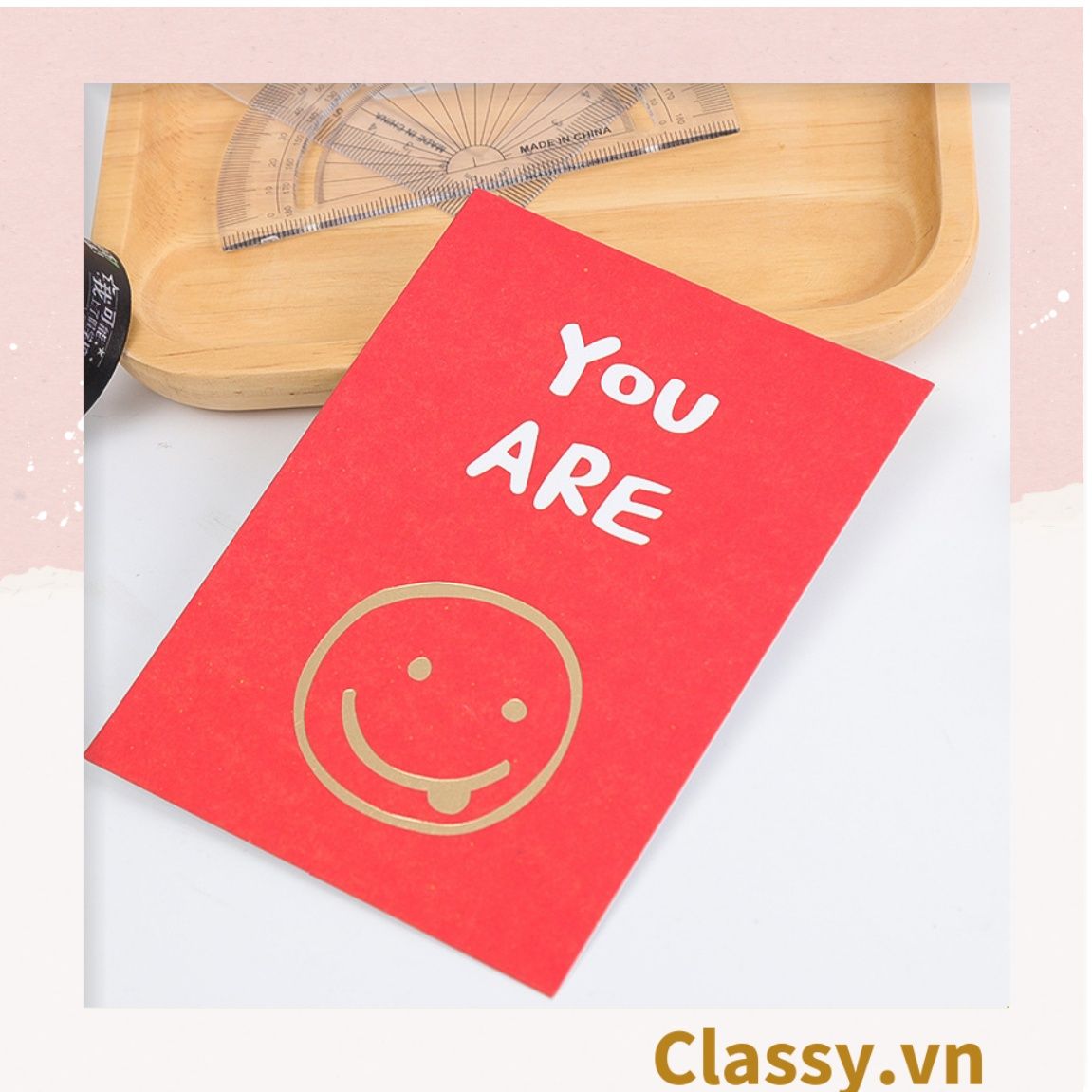 Thiệp Modern style Size lớn 14 X 10.4 CM, giấy kraft sang trọng kèm phong bì Q760