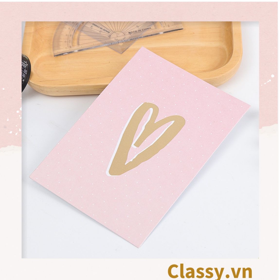 Thiệp Modern style Size lớn 14 X 10.4 CM, giấy kraft sang trọng kèm phong bì Q760