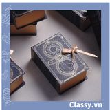  (Kích thước 8 * 4,5 * 12cm) - Hộp giấy đựng quà tặng gắn ruy băng hình cuốn sách cổ điển Q762 