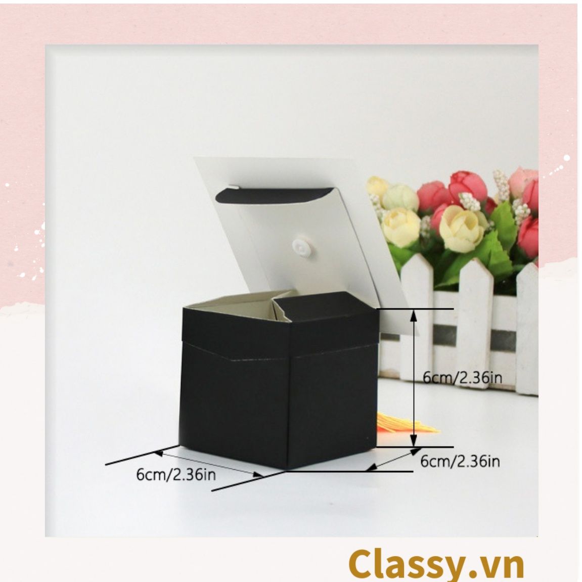 Q962 Hộp bánh ngọt, hộp kẹo , hôp quà tặng cầm tay mũ cử nhân ba chiều