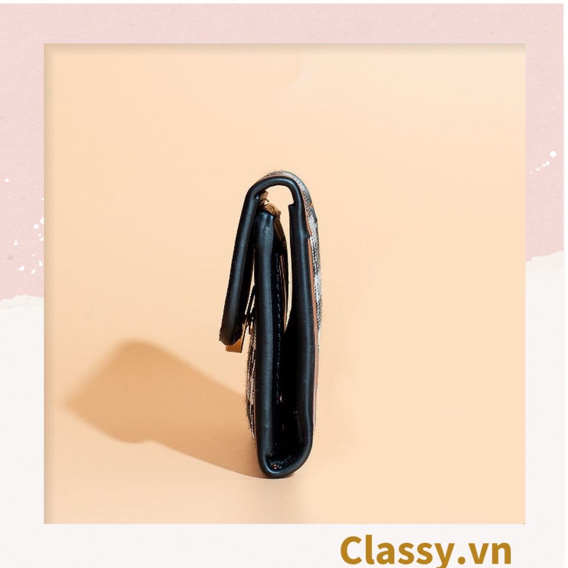 Ví ngắn nữ phong cách cổ điển, nhiều ngăn đựng thẻ, có nút bấm T1310