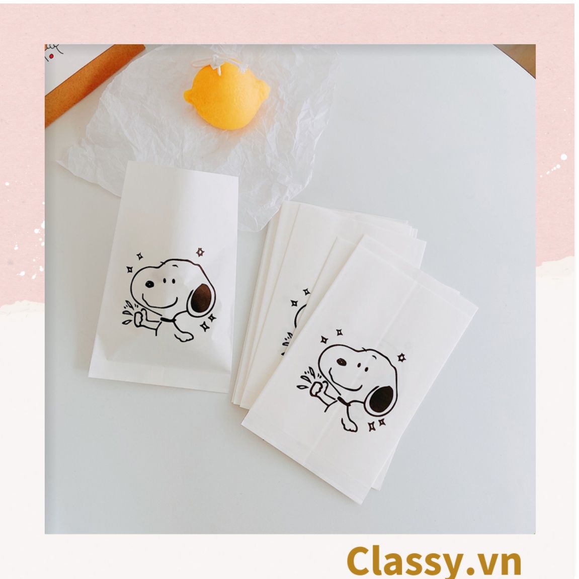 Classy Túi giấy vuông kích thước 13x13.8CM làm quà tặng T1475